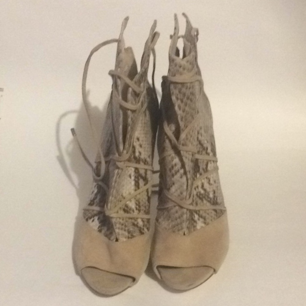 Guess Ayana Python Peep Toe Bootie - image 3